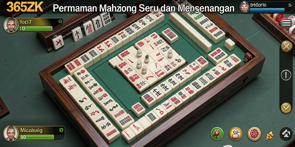 Tampilan gameplay Mahjong di 365ZK yang menarik dan interaktif.