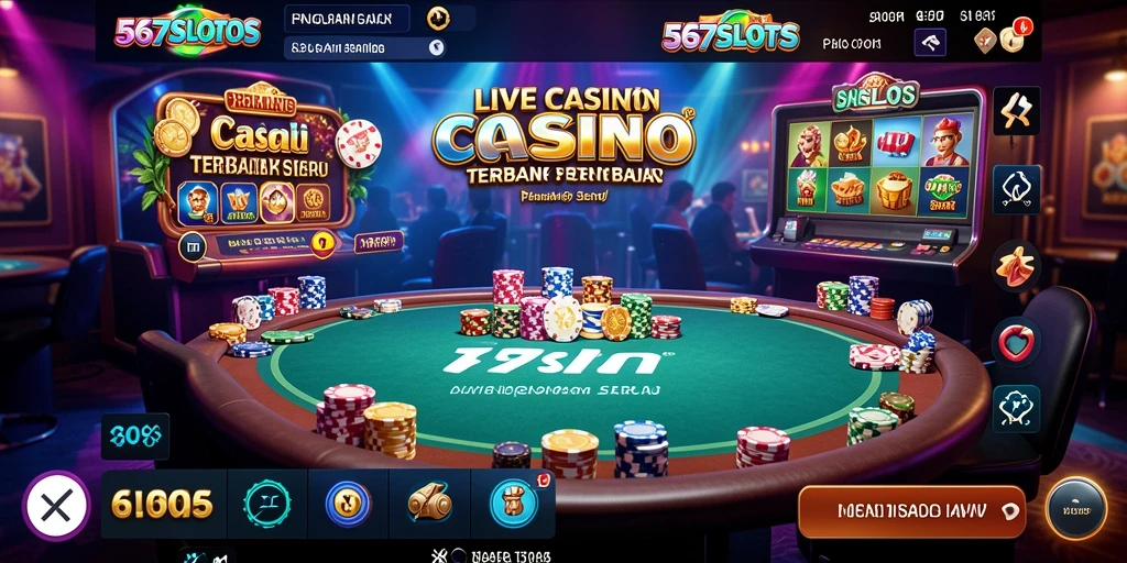 Tampilan menarik gameplay Live Casino di 567SLOTS.