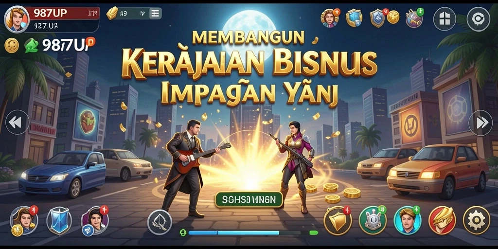 Screenshot 987UP menampilkan pengalaman gameplay Tycoon yang seru.