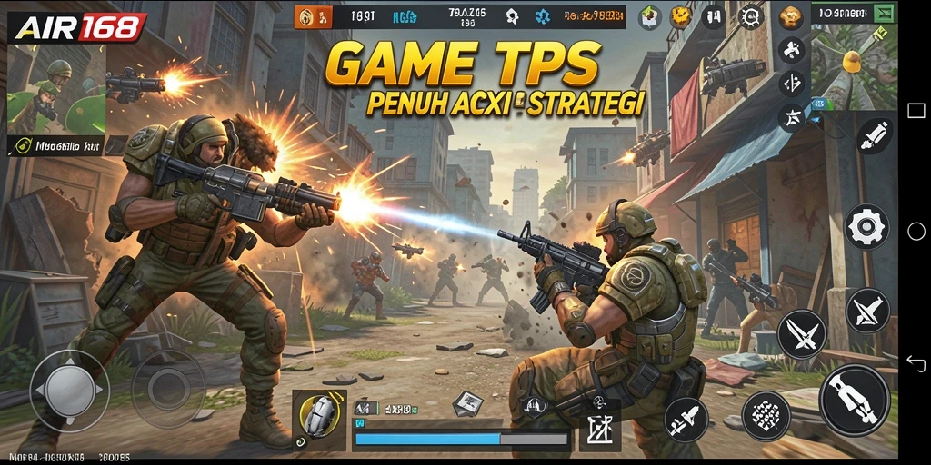 Gameplay mendebarkan AIR168 dalam pertempuran TPS.