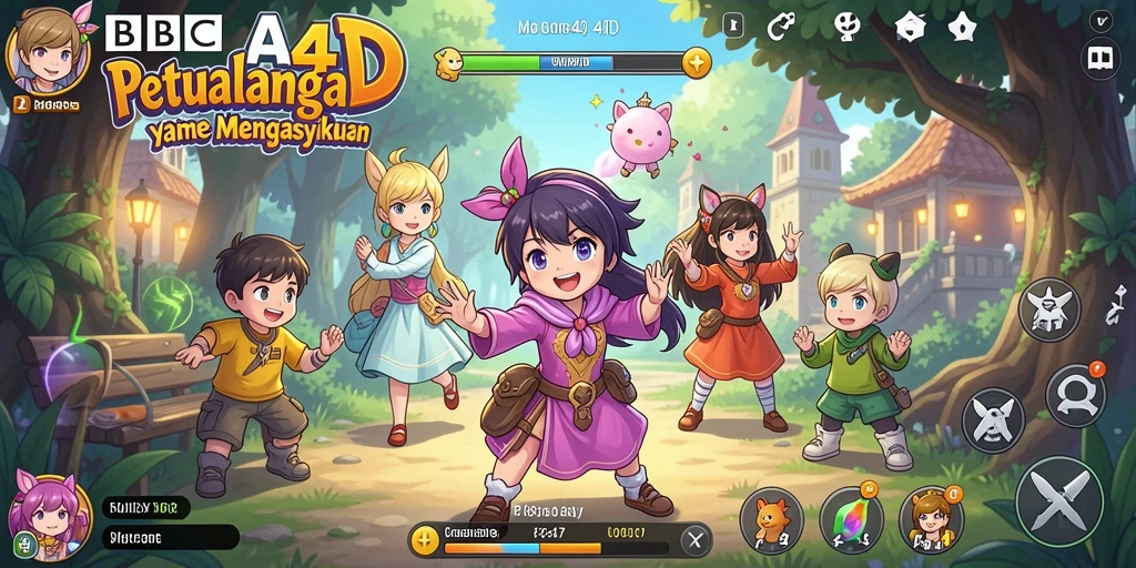 Screenshot gameplay BBCA4D menampilkan aksi karakter Anime yang menakjubkan.