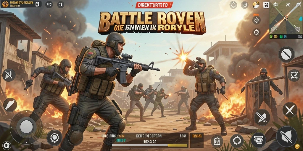 Gameplay seru dari DIREKTURTOTO di arena Battle Royale.