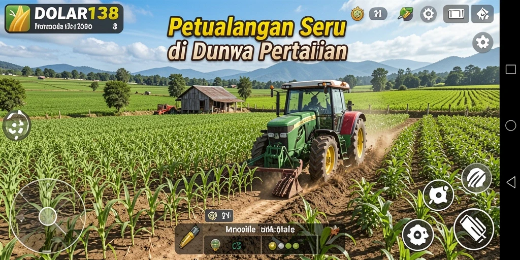 Tampilan gameplay <strong>DOLAR138</strong> yang menampilkan suasana ladang yang indah dan tanaman yang beragam.