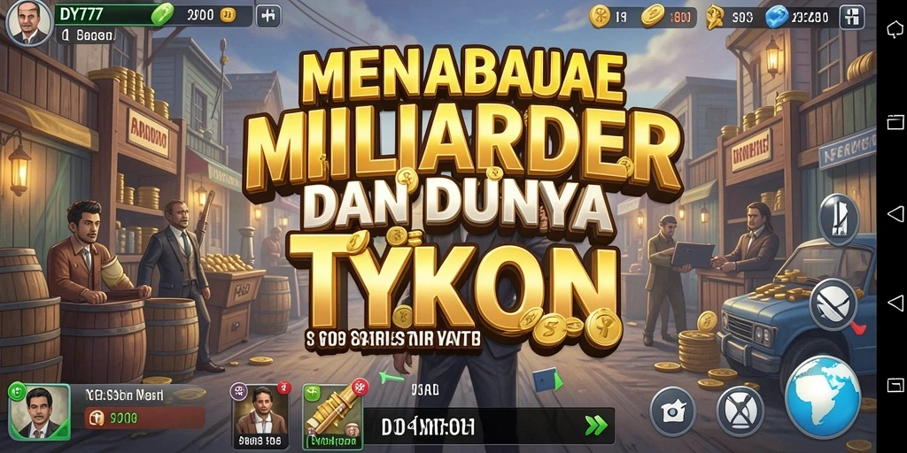Tampilan gameplay DY777 menunjukkan keseruan pengelolaan bisnis Tycoon.