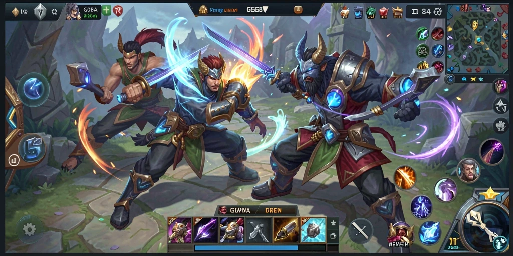 Screenshot G668 menampilkan aksi seru dalam pertarungan MOBA.