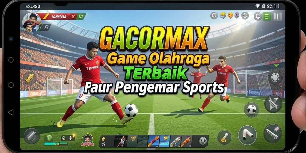 Screenshot GACORMAX menampilkan aksi seru di lapangan olahraga.