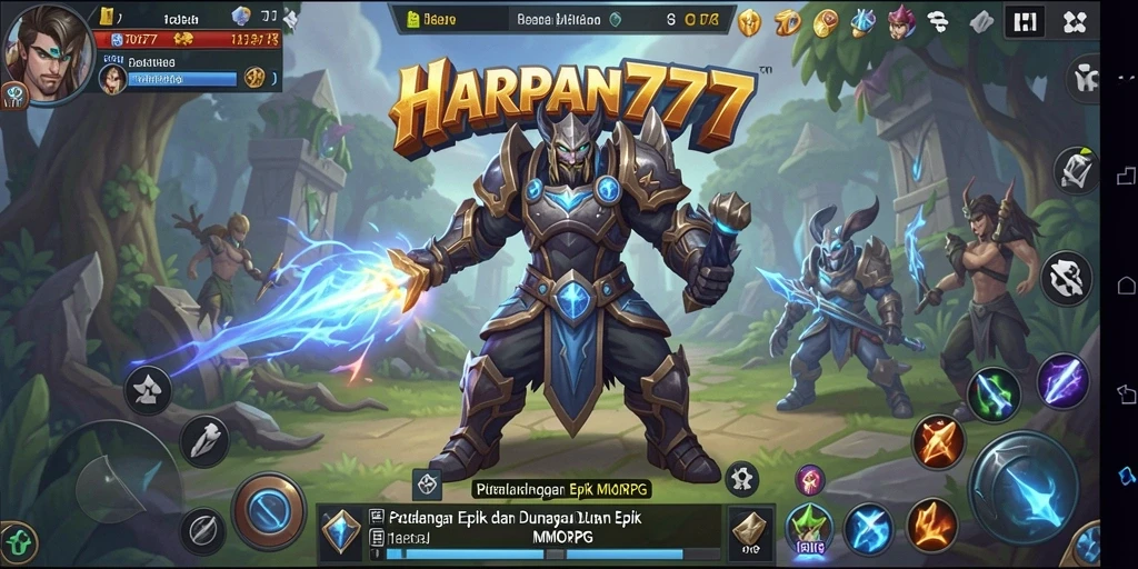 Screenshot gameplay HARAPAN777 menampilkan aksi petualangan MMORPG yang mendebarkan.