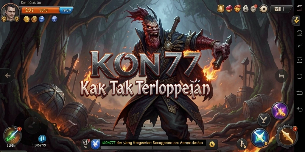 Tampilan gameplay menegangkan dengan suasana kegelapan yang mencekam.