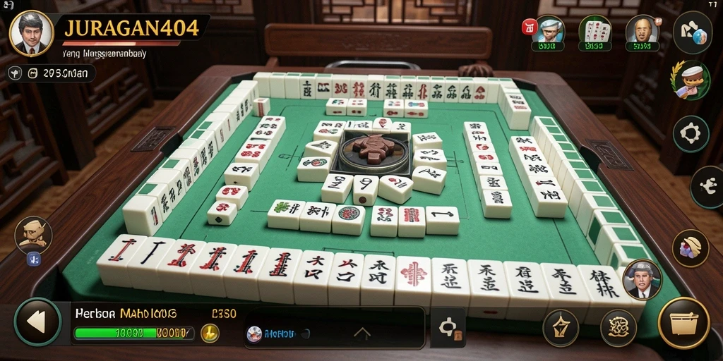 Tampilan gameplay Mahjong di JURAGAN404 yang menarik dan interaktif.