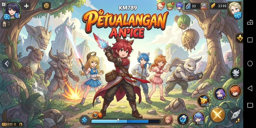 Tampilan permainan KM789 yang menakjubkan dalam dunia anime.
