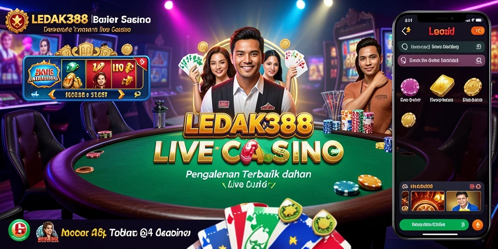 Tampilan gameplay Live Casino LEDAK388 dengan dealer profesional dan interaksi langsung.