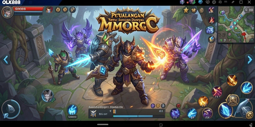 Tampilan gameplay OLX888 yang menarik dalam dunia MMORPG.