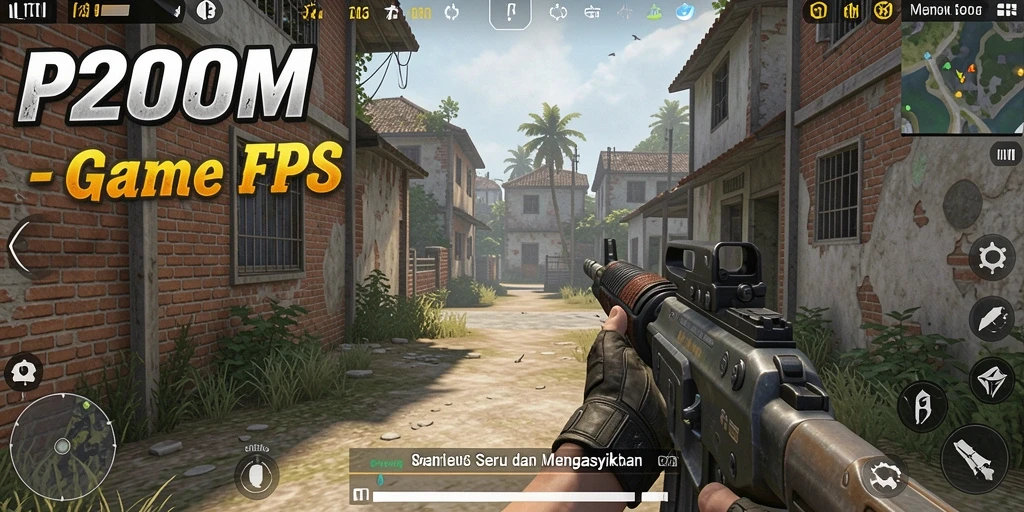 Tampilan gameplay P200M yang menegangkan dan penuh aksi FPS.