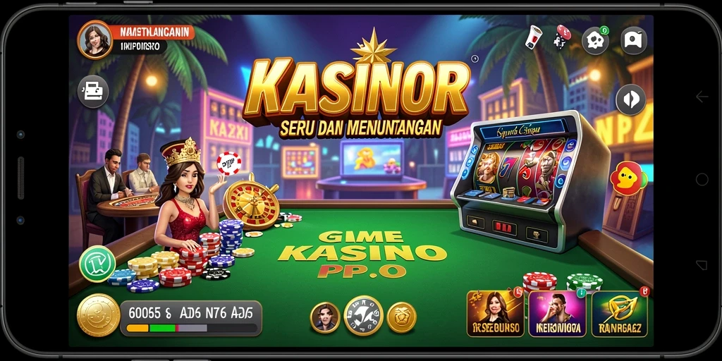 Tampilan gameplay Kasino yang menarik dan penuh warna.