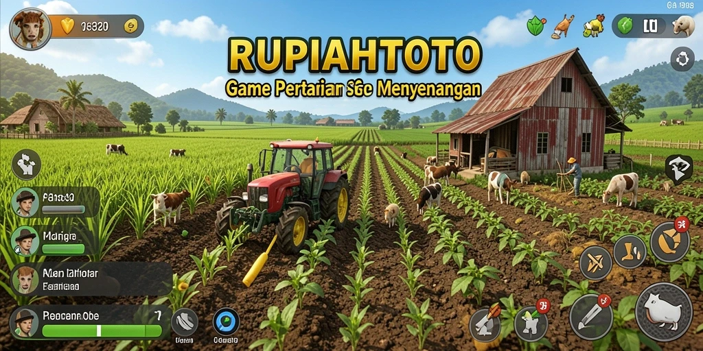 Screenshot RUPIAHTOTO menampilkan aktivitas berkebun yang seru.