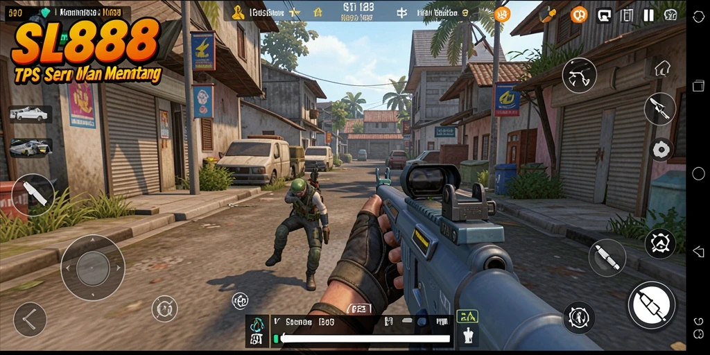 Tampilan gameplay menarik dari SL888 dengan aksi TPS yang intens.